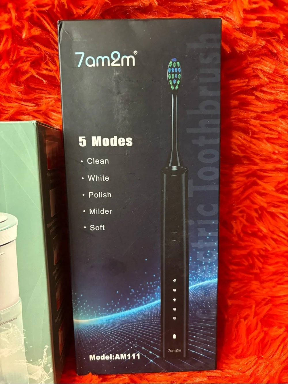 7am2m + HANGSUN Oral Care Set - Black Electric Toothbrush & Mint Oral Irrigator